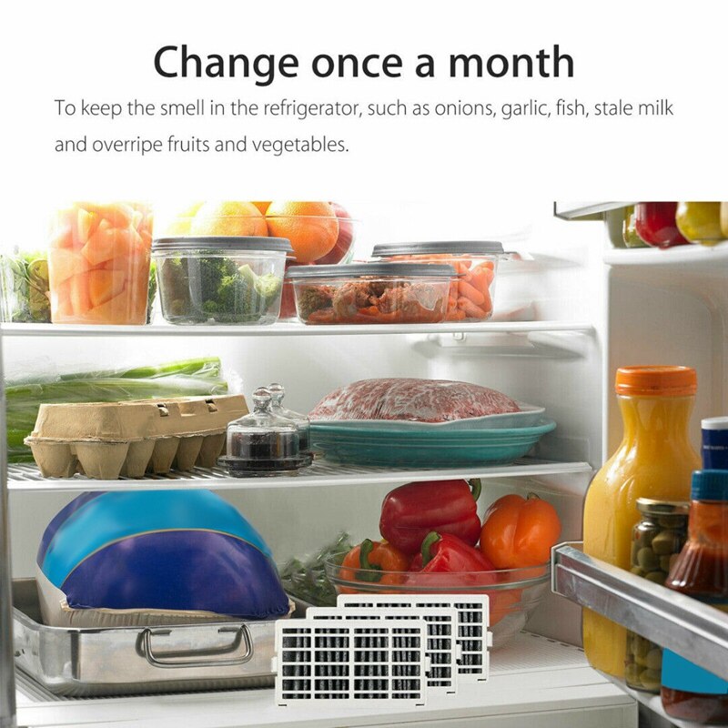 3 pces filtro de ar de substituição para whirlpool w10311524 refrigerador de fluxo fresco