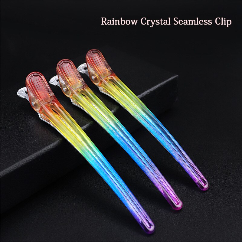 Universal heat-proof rainbow hair clip hairdressing hair cutting fixed hair clip salon barber shop styling tool