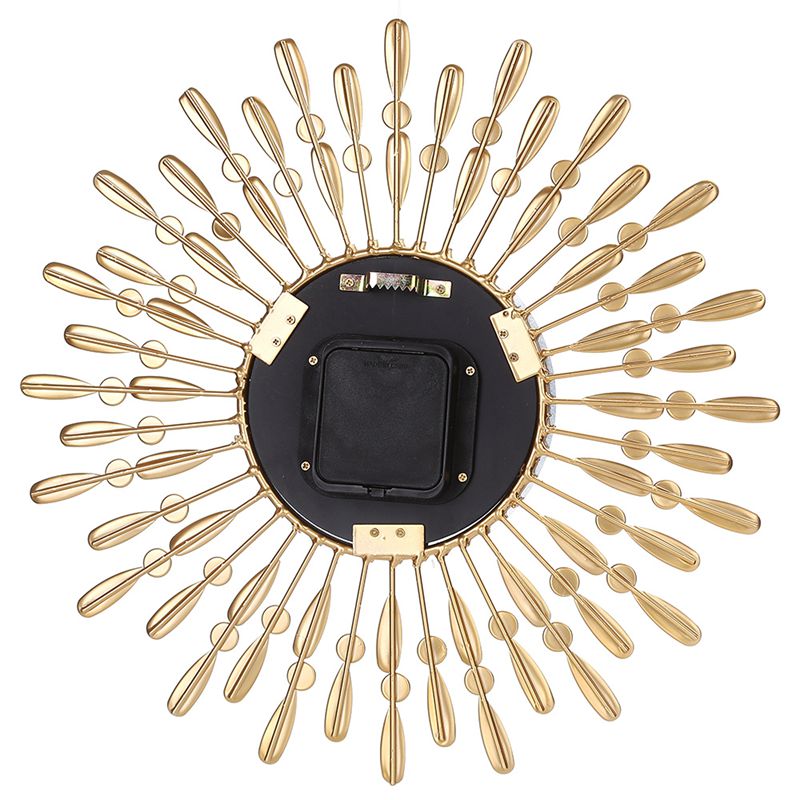 15 zoll 3D Große Wanduhr Glänzenden Strass Sonne Stil Moderne Wohnzimmer Dekor (Gold)
