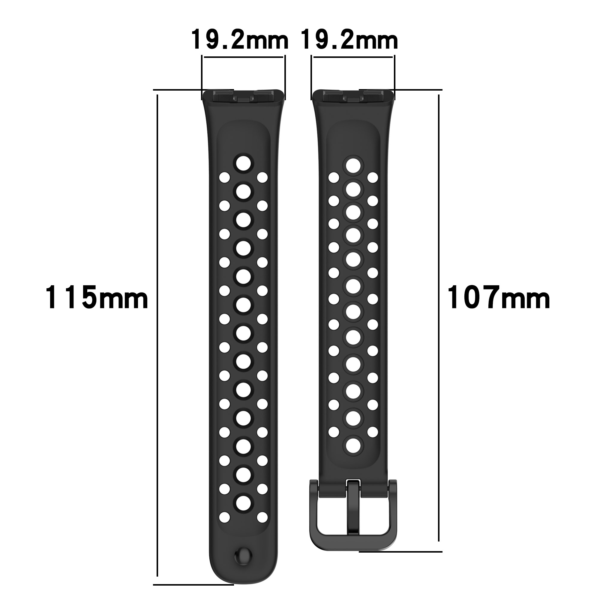 Bracelet de montre de sport respirant en Silicone pour Bracelet de remplacement Huawei Band 9/8