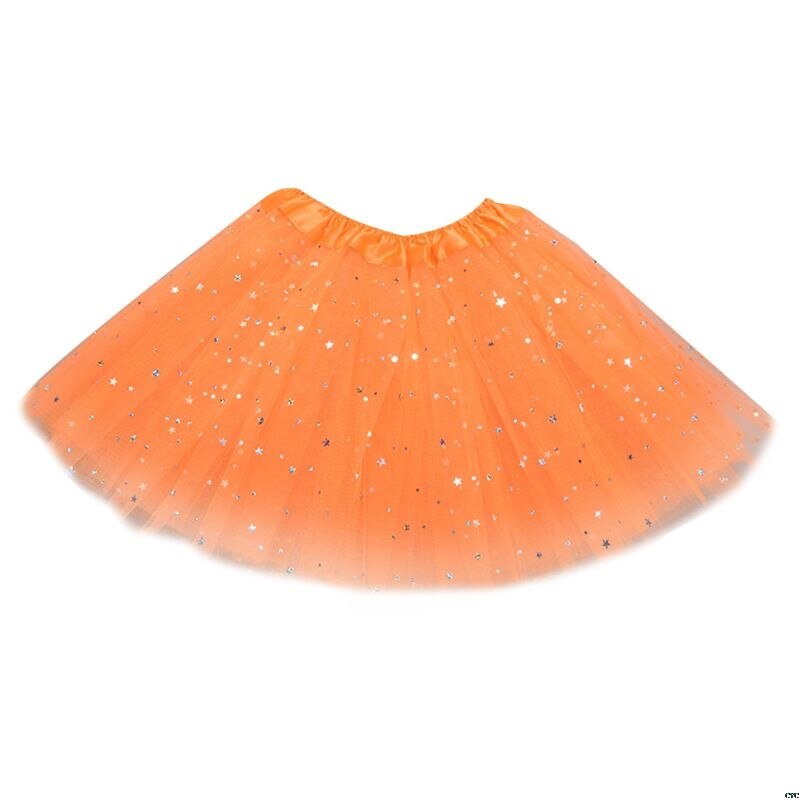 Enfant en bas âge fille Multi couches plissé Tutu jupe couleur unie paillettes or à pois paillettes Ballet jupon Costume Satin bord: 12