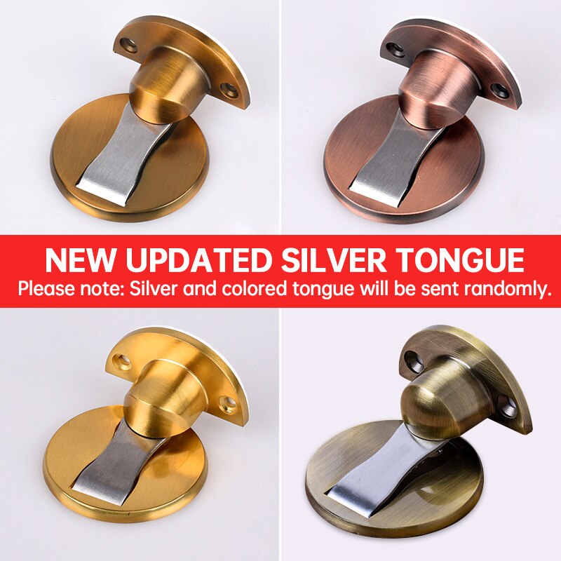 Bouchon de porte magnétique en acier inoxydable butée de porte, fixation de porte magnétique en verre des toilettes arrêt de porte, matériel de porte caché