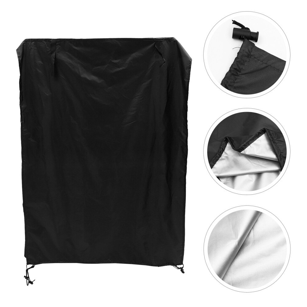 Outdoor Bird Cage Cover Yard Parrot Cage Rainshed Washable Waterproof Cover: Black