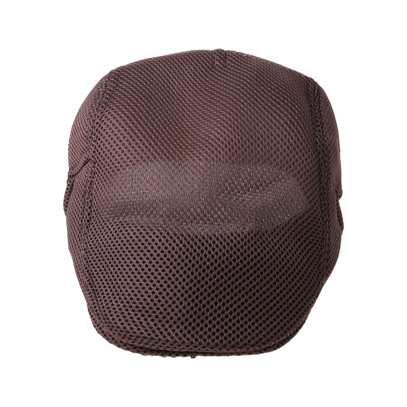 Mens Breathable Mesh Summer Duckbill Hat Newsboy Beret Ivy Cap Cabbie Flat Soft