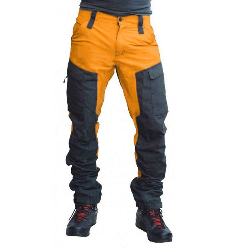 Vertive heren colorblock cargobroek, slanke multi-pocket sportbroek, casual ritsbroek, sportschool trainingsbroek: 3 / S