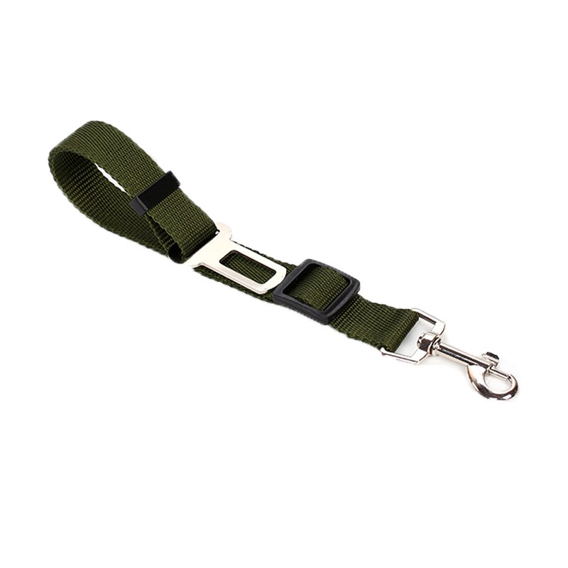 Verstelbare Hond Kat Autogordel Huisdier Autogordel Leash Voor Honden Reizen Tractie Kraag Harness Hondenriem Clip huisdier Product: armygreen