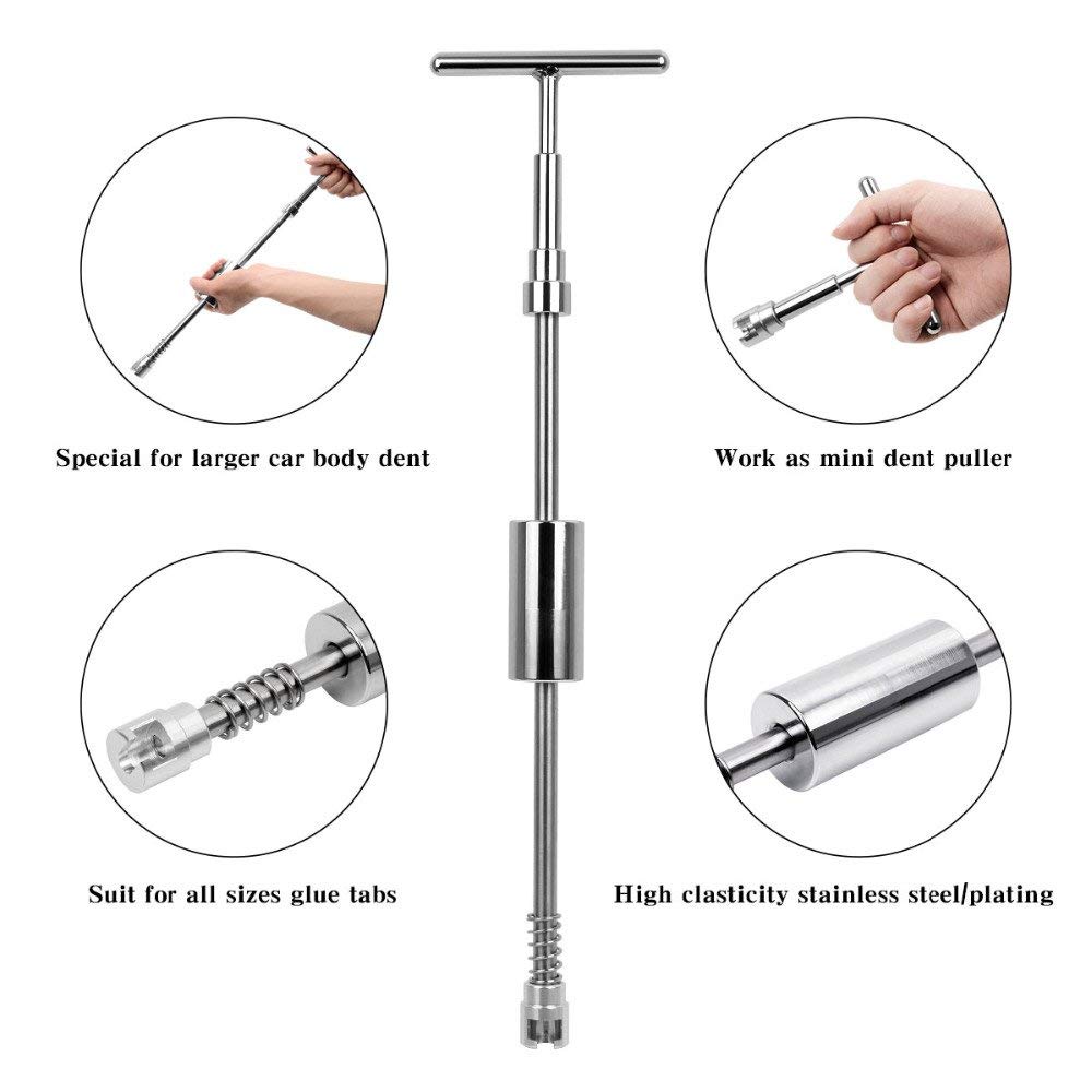 PDR Outils Carrosserie Débosselage sans peinture kit Extracteur Kit débosselage robinet en bas rdp extracteur Inverse Marteau voiture outils de réparation de carrosserie