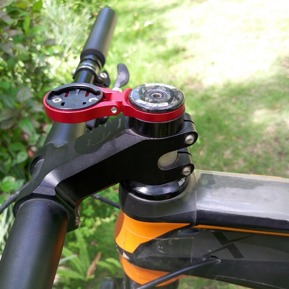 Cykelcomputer stativbeslag folde stilk stopur gps cykling front support aluminiumslegering top cap beslag til garmin kant