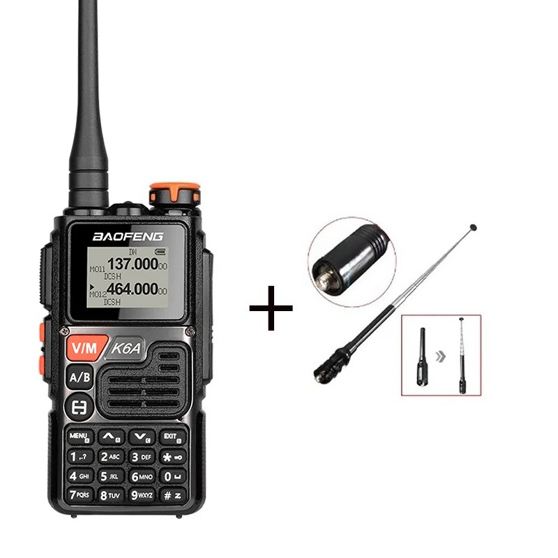baofeng UVK6 Walkie Talkie Am Fm Two Way Radio Commutator Station Ham Wireless Set Long Range Receiver Quansheng UV-K6: Brown / US