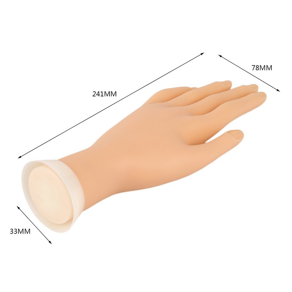 Buigbare Tafel Mount Zachte Manicure Praktijk Model Nail Art Training Faux Hand Herbruikbare Praktijk Hand Mannequin Hand Nail