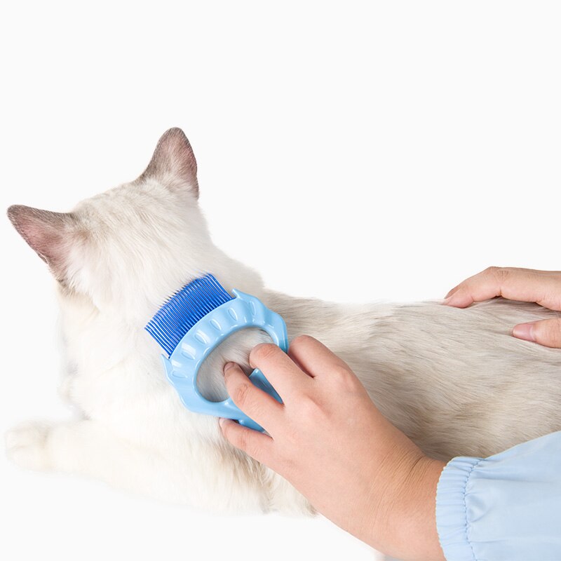 Escova para pentear animais de estimação, pente massageador de plástico