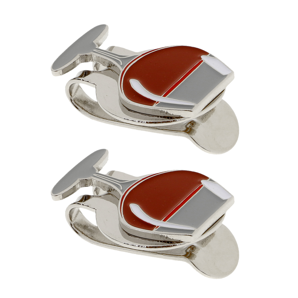Pinza para sombrero de Golf de 2 uds. Con marcador de bolas magnético desmontable rojo para de Golf portátil
