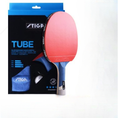 Original STIGA 6-Star Table Tennis Racket 5+2 Carbon Ping Pong Paddle with Rubber 6 STAR Carbon Ping Pong Bat Set: Red