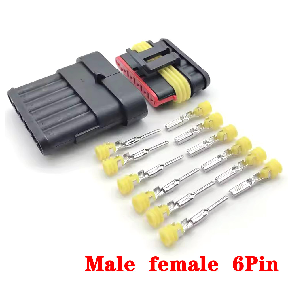 1 Satz 1-polig 2-polig 3-polig 4p 5p 6-poliger Autos tarter Stecker Buchse Docking versiegelter Stecker Kfz-Motor- Kabelbaum stecker Stecker: Grün
