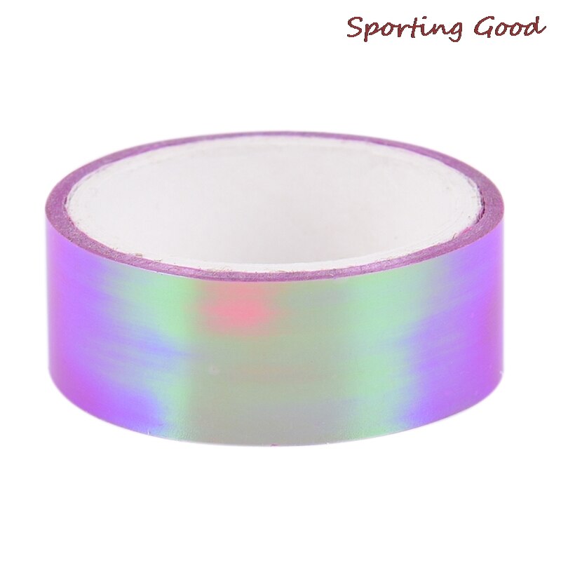 500Cm Ritmische Gymnastiek Decoratie Holografische Rg Prismatic Glitter Tape Hoops Stok: rose red