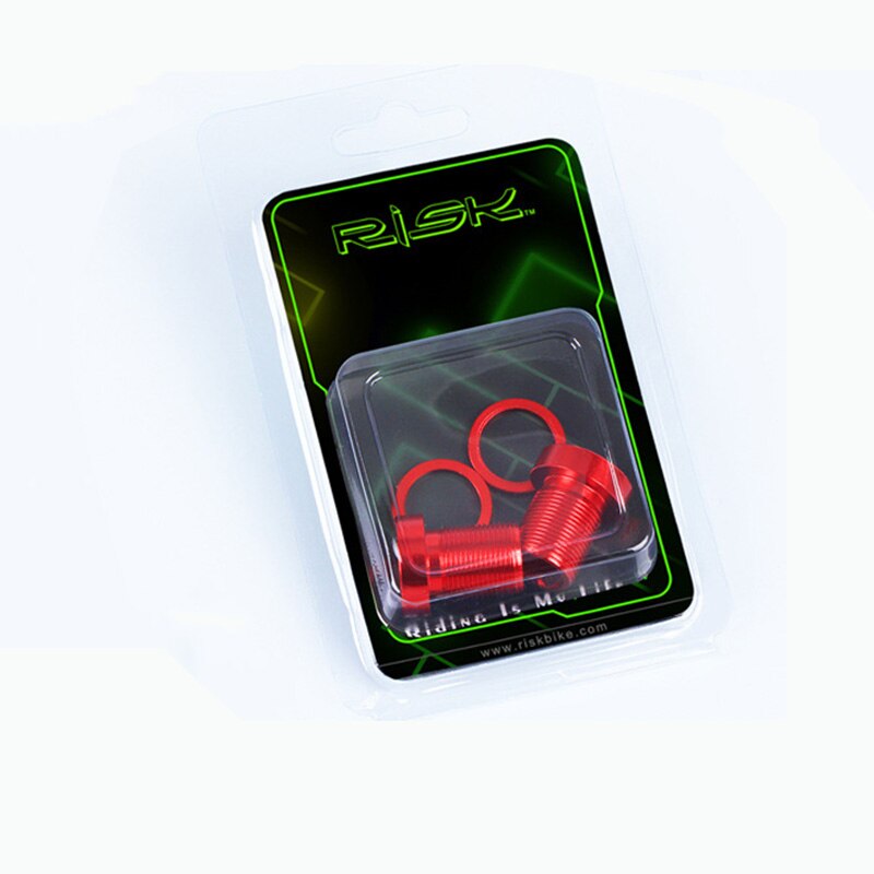 RISK 2pcs Splined Bottom Bracket Bolts Aluminum Alloy M15*19MM Waterproof MTB Bike Bottom Bracket Screws Cranks Cycling Parts