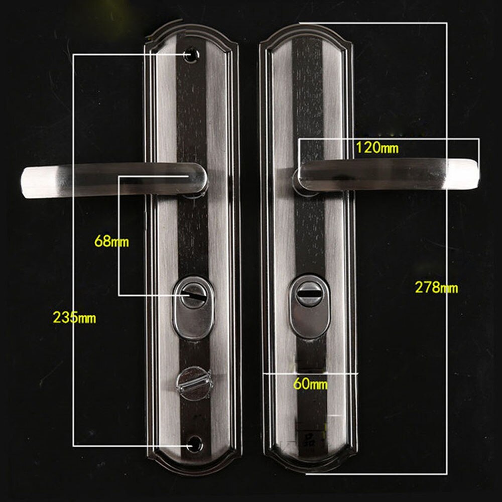 Universal Beveiliging Deur Handvat Aluminium Legering Deurklink Verdikte Panel Handvat Deurslot Fittings Huishoudelijke Hardware