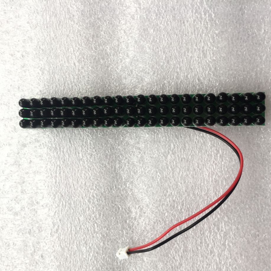 Lihmsek 940nm Infrared IR LED Board with F5mm 66pcs Black IR LEDs CCTV Illuminator accessories 60 degree Invisible at night