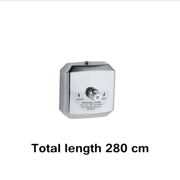 304 Stainless Steel Clothesline Wall mount Folding Clothes Horse Extendable Laundry Hanger Retractable Drying Rack Clothes Rope: Type C 280CM