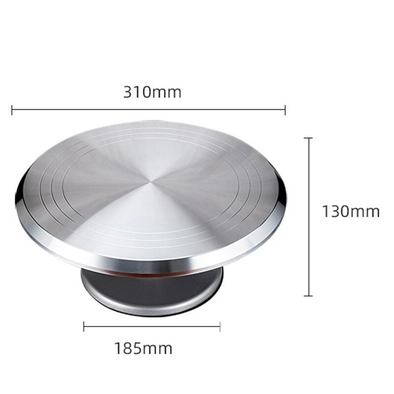 Aluminium Alloy Cake Decorative Turntable Set 304 Stainless Steel Decorating Nozzle Set Rotating Cake Turntable Decorating Tool