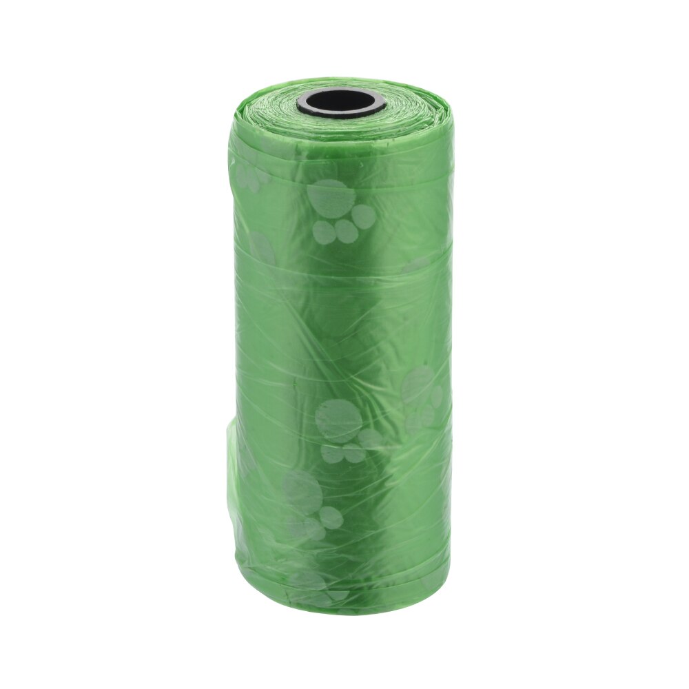 150 pièces dégradables animaux déchets merde sacs chien chat nettoyer recharge sac à ordures chien merde sac déchets sacs distributeur extérieur propre: green / 1 roll 15pcs