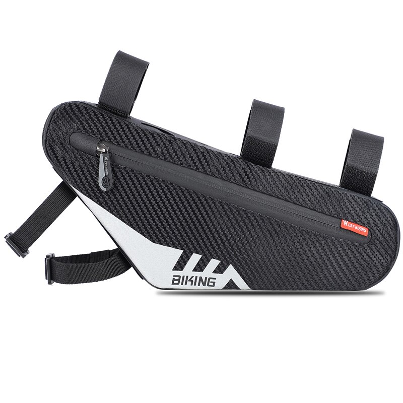 WEST BIKING-bolsa triangular para bicicleta de montaña y carretera, herramientas de reparación, alforja negra, bolsa para tubo de ciclismo, accesorios para bicicleta: New black