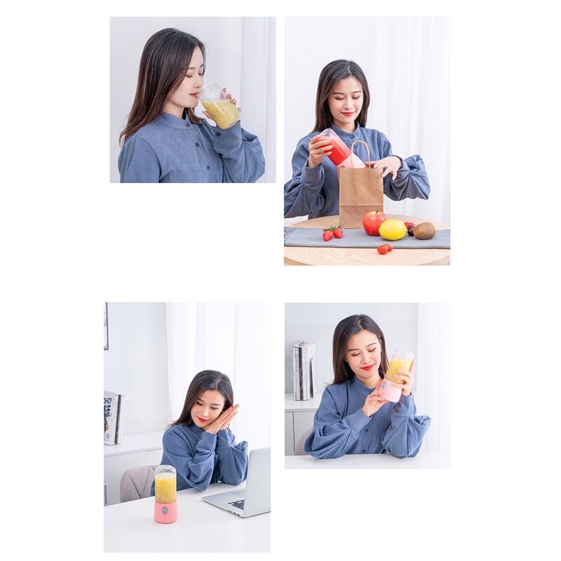 Bærbar Juicepresse 300ml - USB Oppladbar - mini Reiseflaske - Elektrisk Fruktmikser