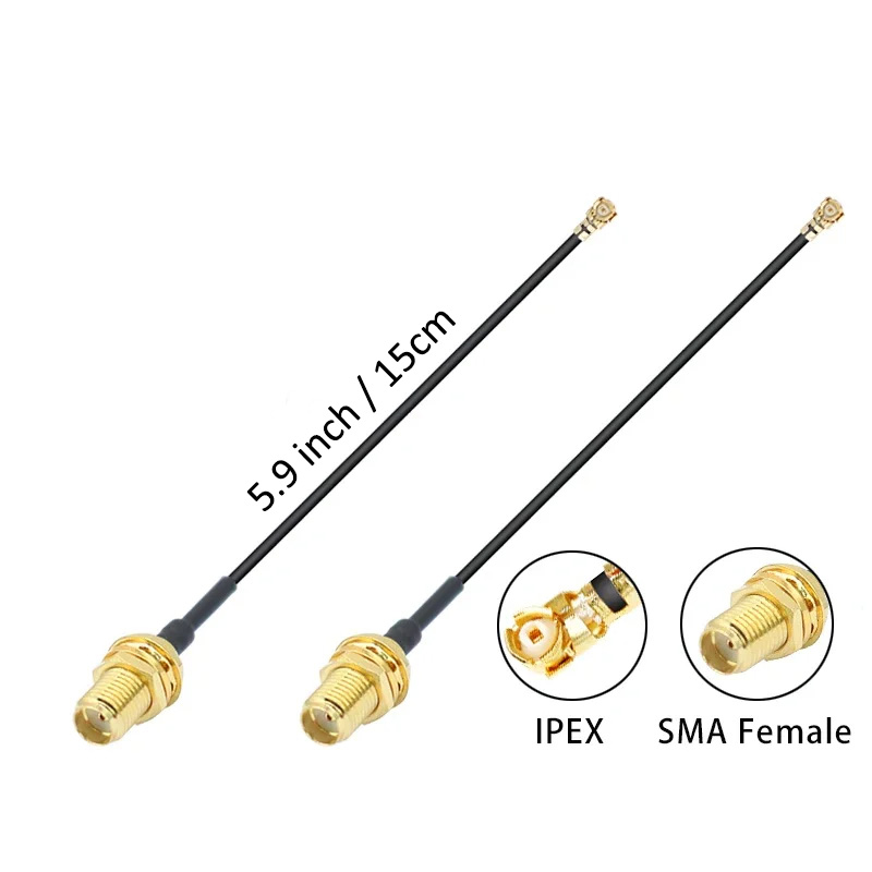 2.4GHz 5GHz 5.8GHz Dual Band Wifi Antenna + 15CM I-P-E-X-1 to RP-SMA for Mini PCIe Card Wireless Routers, PC Desktop, Repeater