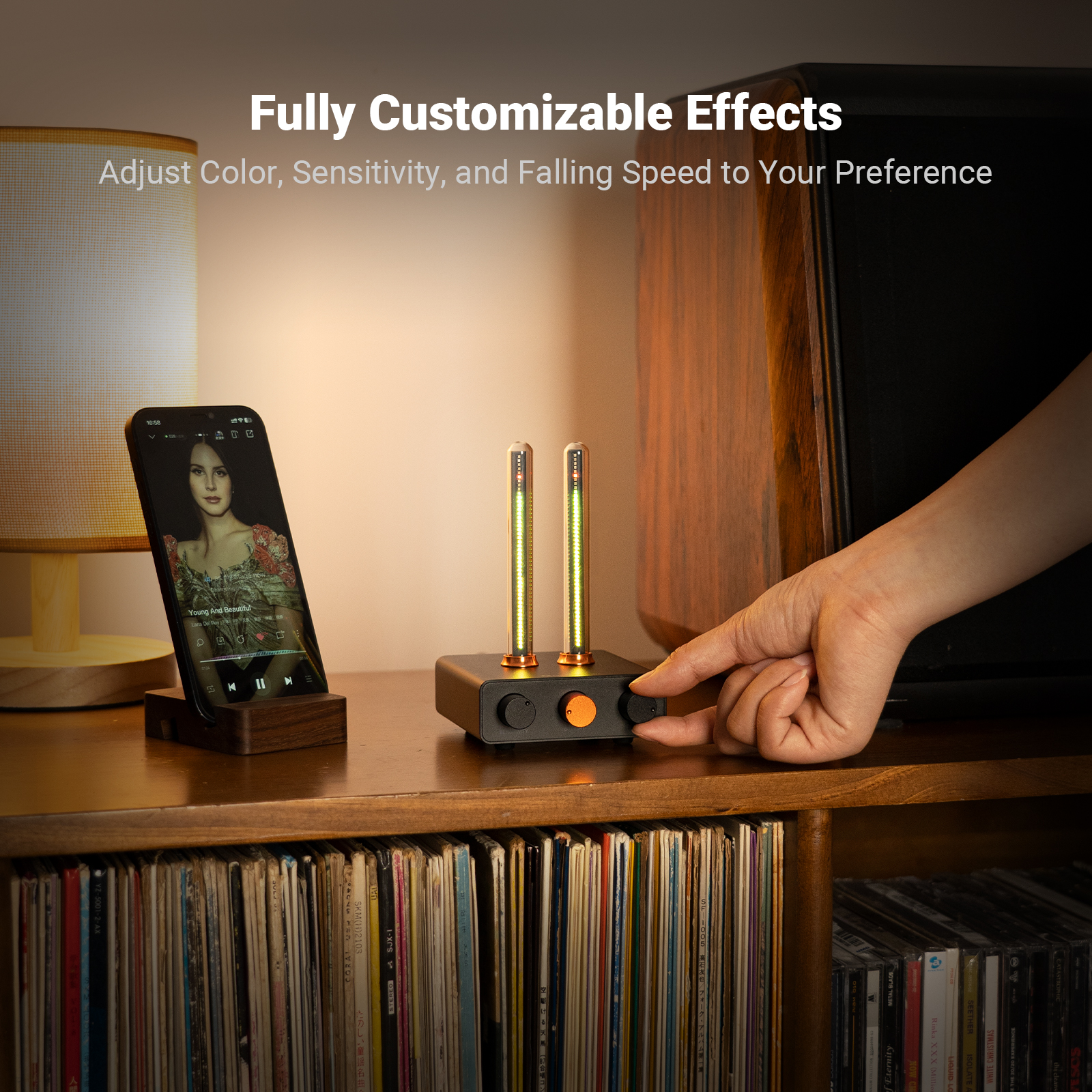 Fosi Audio Visualizer, Music Rhythm Ambient Light Desktop RGB Computer Monitor Light Bar Music Rhythm LED Rhythm Ambient lamp