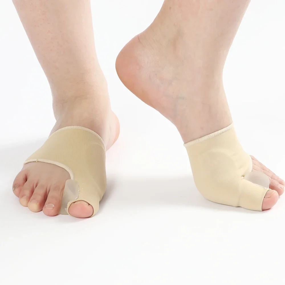 2Pcs Toe Separator Füße Knochen Daumen Teller Hallux Valgus Bunion Corrector Orthesen Korrektur Pediküre Socke Haarglätter Werkzeuge