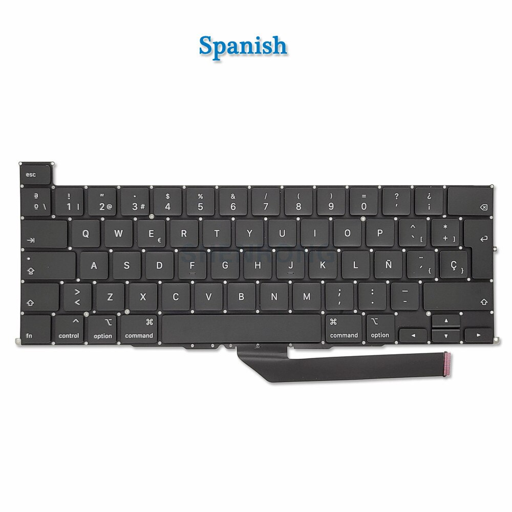 A2141 Keyboard EU UK US English FR French Spanish German Russian Arabic For MacBook Pro Retina 16" A2141 Year EMC 3347: Spanish