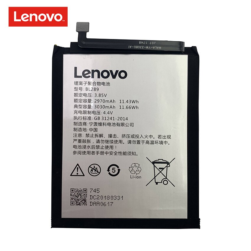 Batería 100% Original para Lenovo K5 Play, L38011, L38021, 3030mAh, BL289, batería de repuesto para teléfono móvil