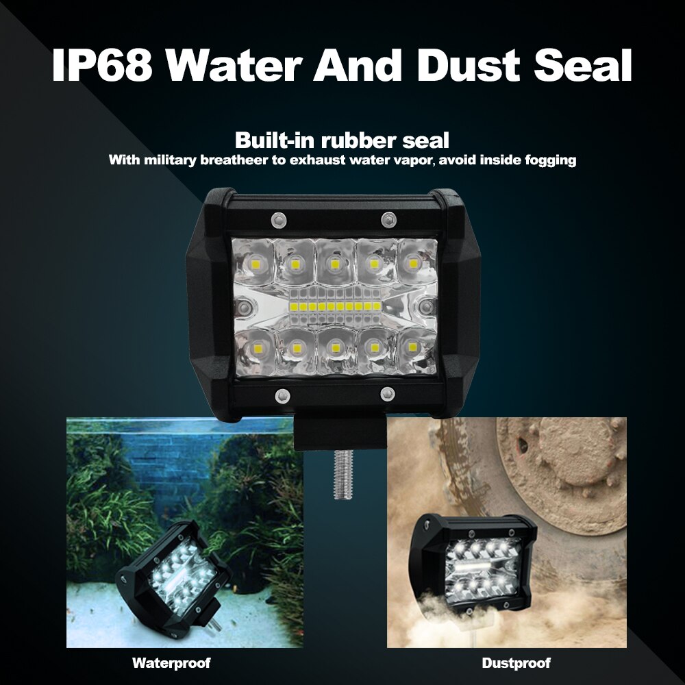 4-inch 60W LED Strip Light Working Refit Off-road Vehicle Light Roof Strip Light