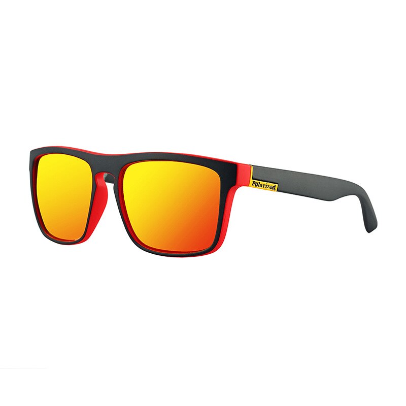 Guy's Sun Glasses Polarized Sunglasses Men Classic Mirror Square Ladies Sunglasses Men: Red