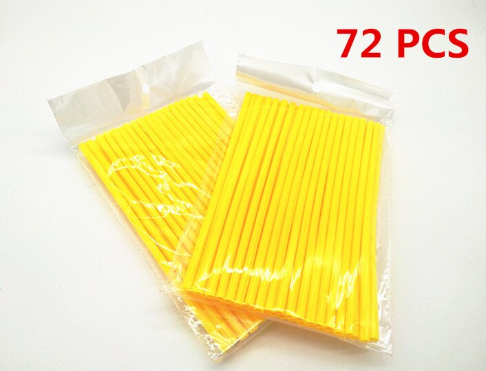 72pcs Motorcycle Wheel Spoke Cover Rim Protector Wrap for KTM 250EXC-R 300XC-W 300EXC 300XC: yellow-72