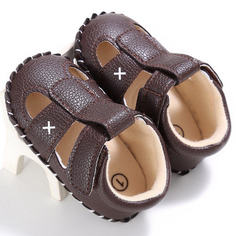 Sandalias Unisex para bebé niña Niño Zapatos de niño para sus primeros pasos suela de goma suave antideslizante azul sólido cuna primeros zapatos de andar para B