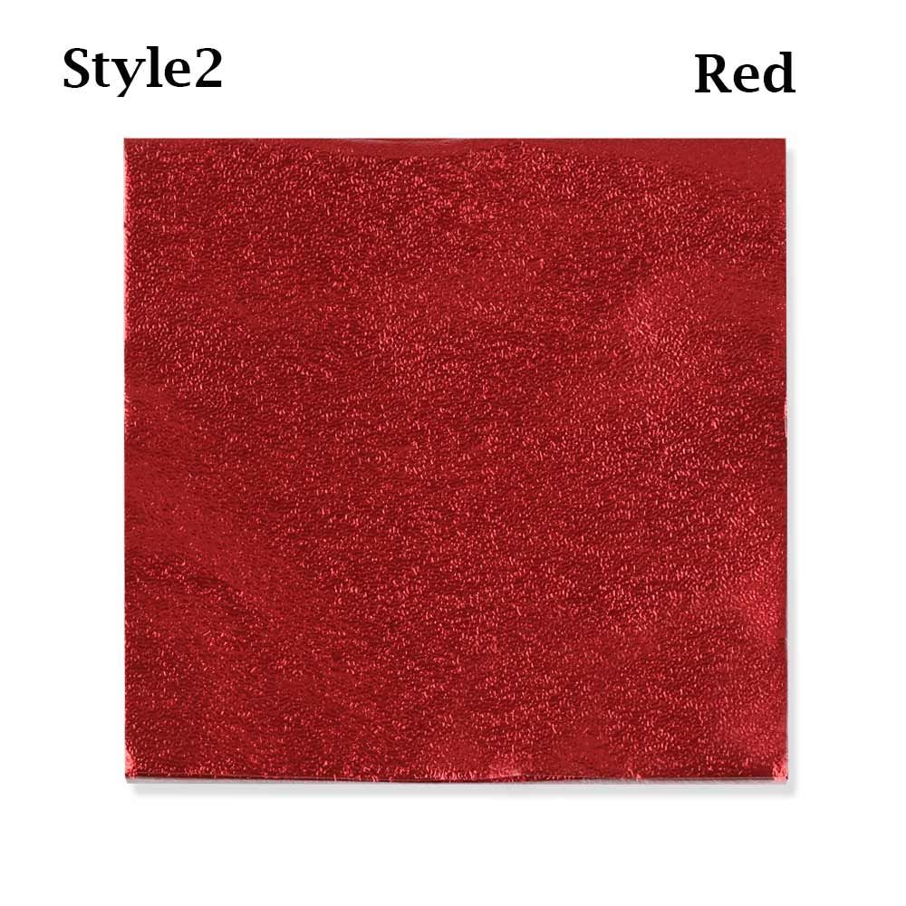 100 Stuks Diy Metalen Embossing Kleur Tin Voedsel Bakdecoratie Inpakpapier Snoep Chocolade Aluminiumfolie Pakket Papier: Bordeaux