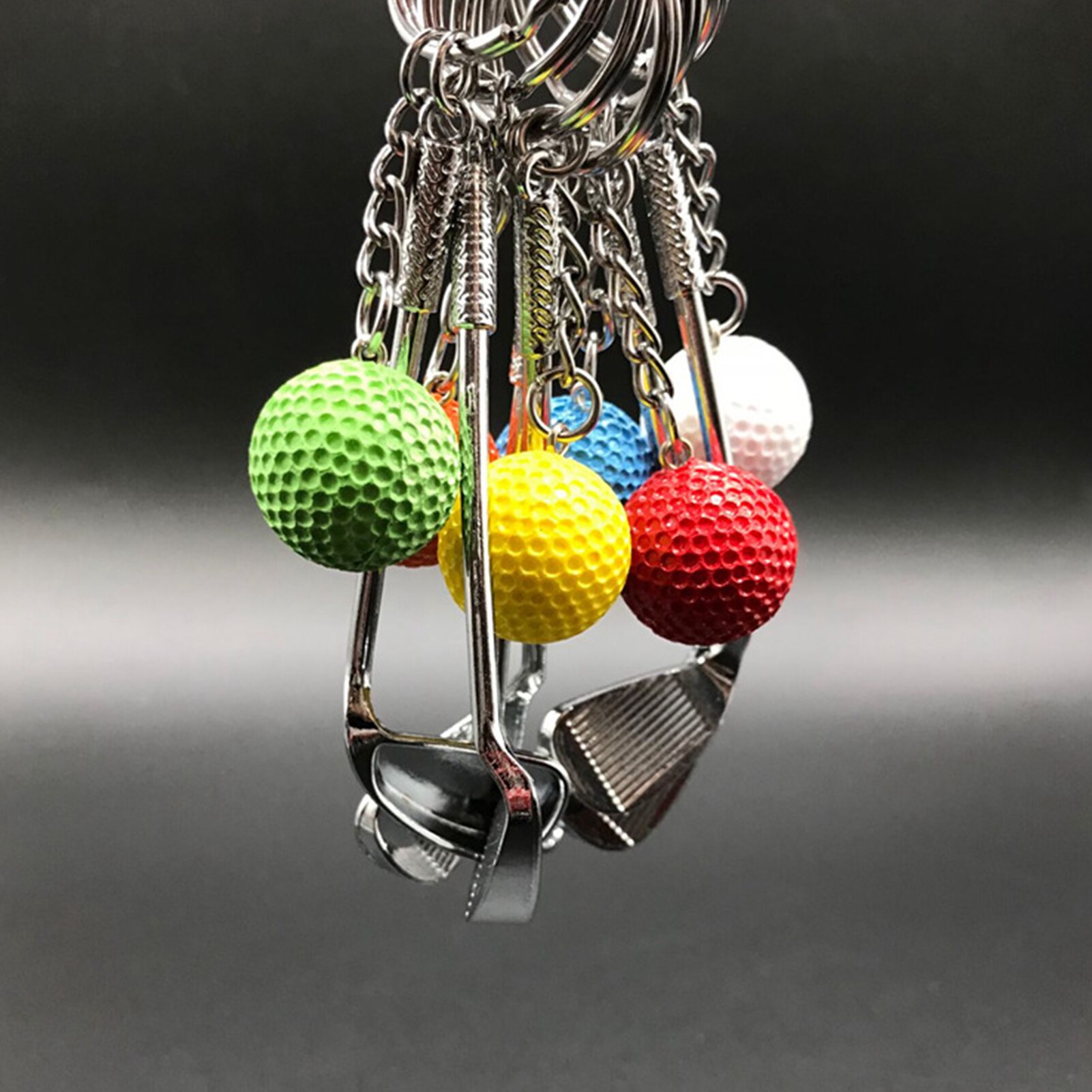 Llaveros colgantes para Mini Club de Golf, llaveros creativos, palos deportivos, adornos de recuerdo para aficionados, 10 Uds.