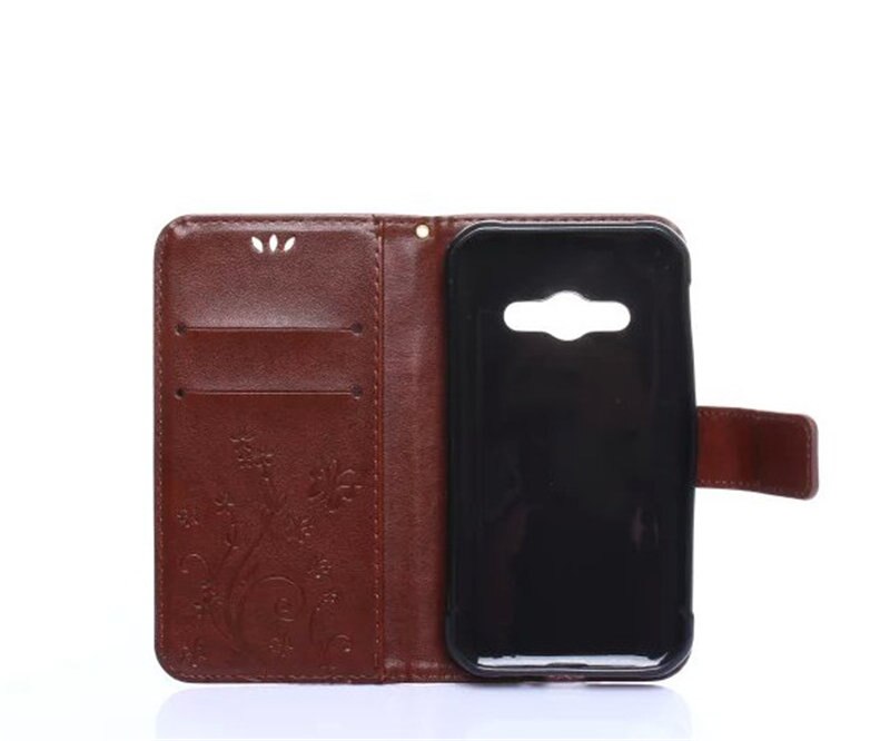 Voor Samsung Galaxy Xcover 3 G388F Xcover3 G388 Case portemonnee Vlinder bloem Magnetische Holster Flip PU Lederen Gevallen