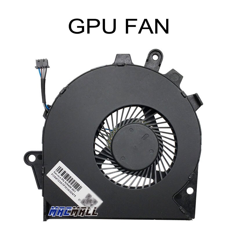 para HP 15-CE 17-Un TPN-Q194 929455 929456-001 NFB74A05H-001 NS75B00-16M02 NS85B00-16M03 NFB76A05H-001 CPU GPUCooling Fan: GPU FAN