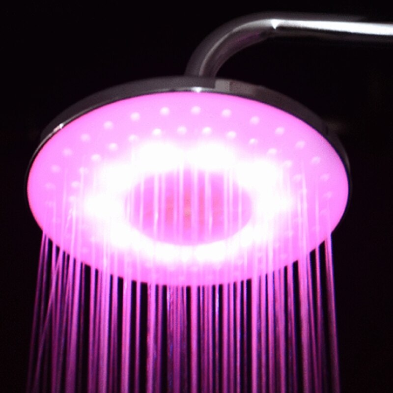 8\ "tommers rgb led lys rundt rustfritt stål nedbør dusjhode au