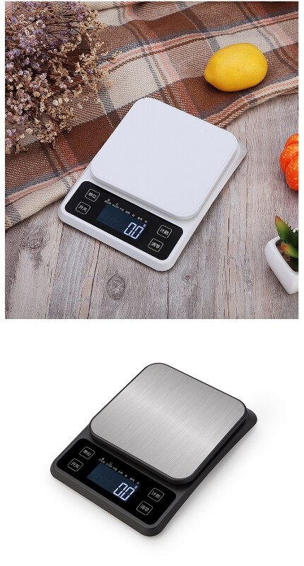 Home Kitchen Slim Electronic Digital Scale Stainless Steel Weighing Gadget