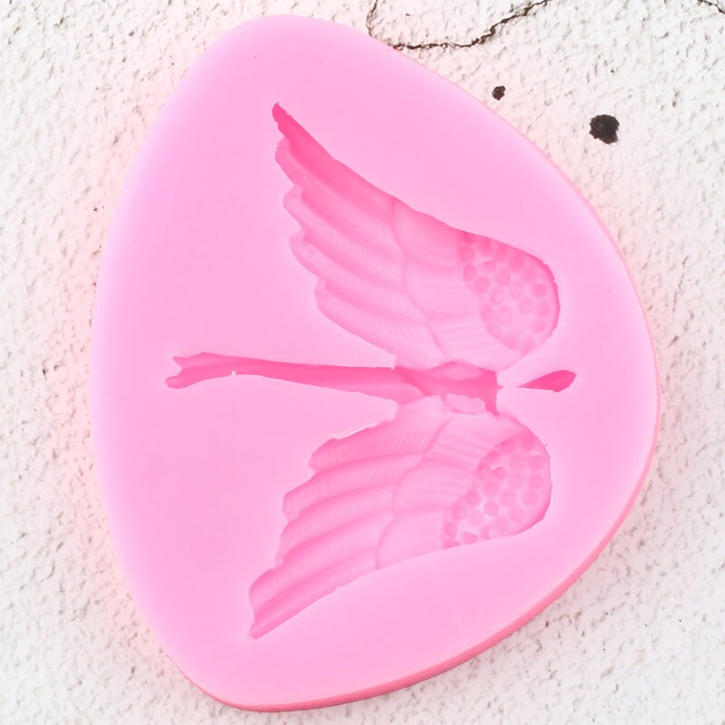Leuke Engel Siliconen Mallen Wing Fondant Mold DIY Baby Birthday Cake Decorating Gereedschap Snoep Polymeer Klei Chocolade Gumpaste Mallen