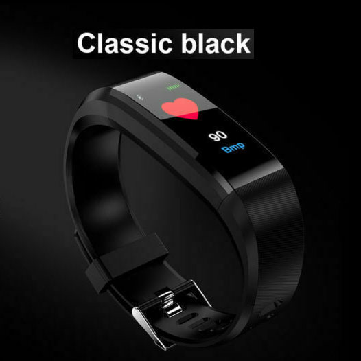 Smart Bracelet ID115 Plus Sports Pedometer Watch OLED Screen Fitness Running Walking Tracker Heart Rate Pedometer Smart Band: Red