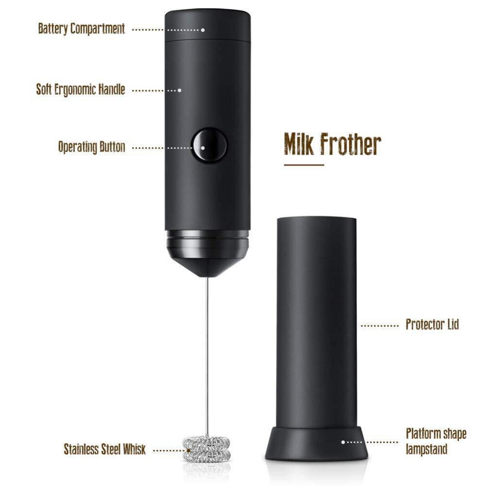 Elektrische roestvrijstalen koffieopschuimer, barista melkschuimer, blender, automatische mixer voor latte, cappuccino, eieren, creamer