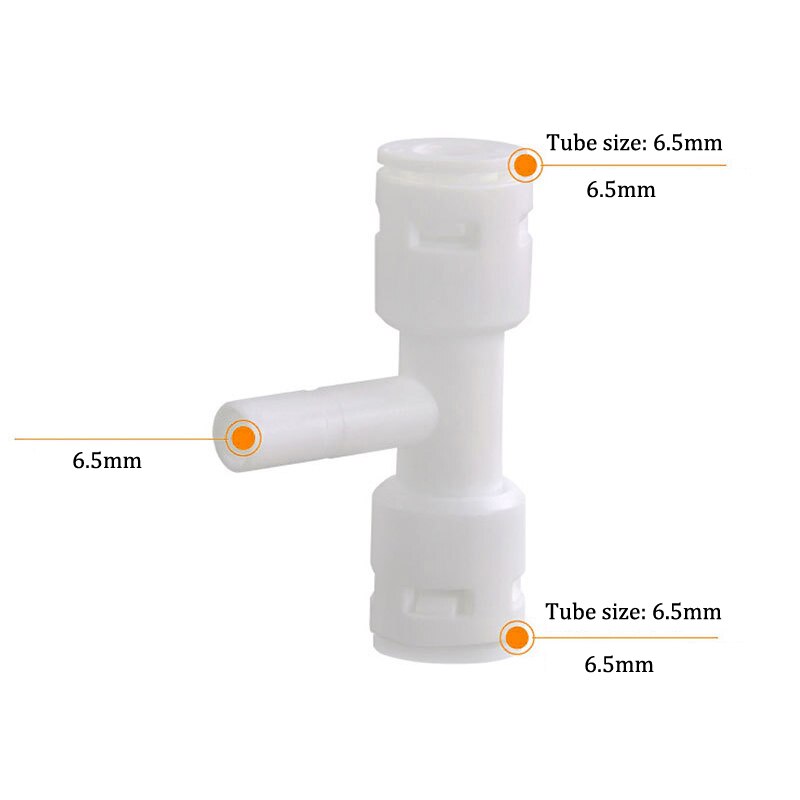 Garden Irrigation System1/4'' 3/8'' interface slip-lock Quick Connector Tee Elbow Straight Adapter Water pipe joint: YELLOW