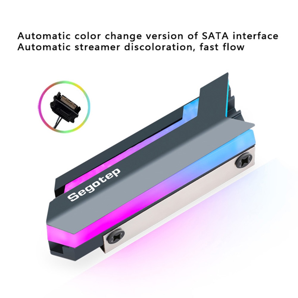RGB M.2 SSD chłodnica samochodowa NGFF 2280 NVMe dysk półprzewodnikowy chłodnicy dla ambona PC komputer