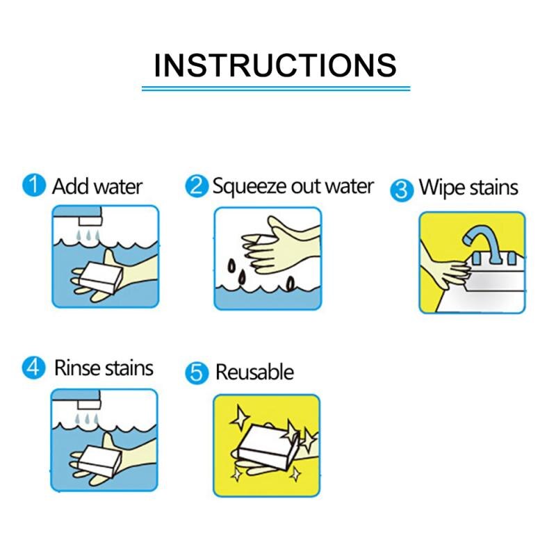 Goma mágica de espuma para limpieza del hogar, Nano esponjas para baño, cocina, accesorios de cocina, 10x7x3cm, 20 Uds.