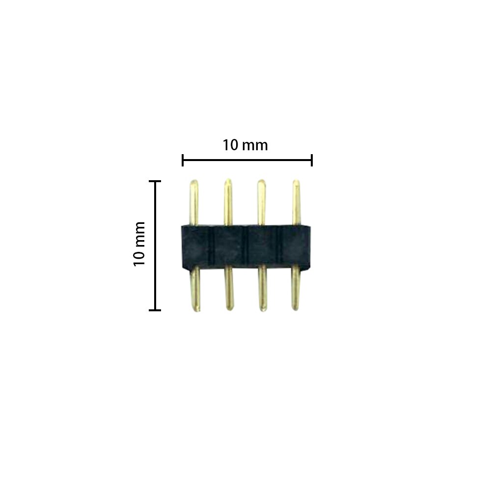 10 Stks/partij 4 Pin Splitter Kabel Led Strip Connector Voor 2835 5050 Rgb Rgbw Led Licht Strips Terminals Connector Naald
