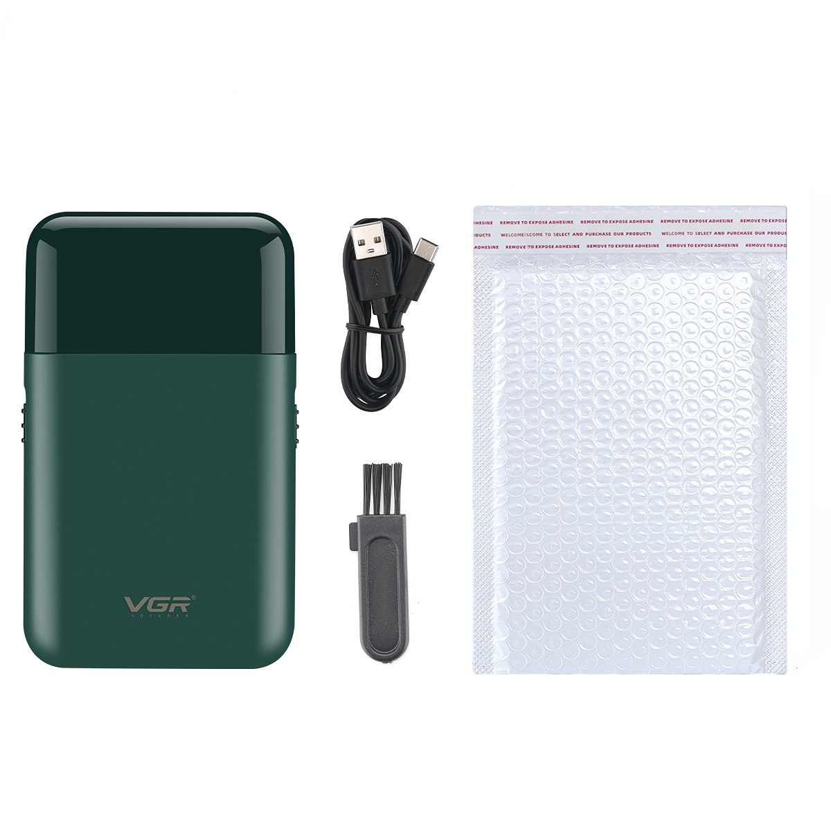 VGR Scheermes Professioneel Elektrisch scheerapparaat Mini Baardtrimmer scheermachine Scheerapparaat Scheermes elektrisch scheerapparaat voor mannen V-390: green